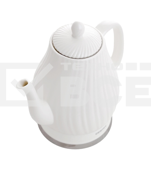 Чайник электрический Centek CT-0064 2.0л, 2150W, супербелая керамика, рельефный корпус