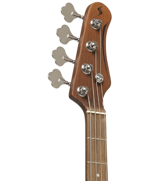Бас-гитара STAGG SBJ-30 BLK 4-х струнная форма Jazz Bass, корпус павловния, гриф клен, накладка грифа палисандр, 20 ладов, мензура 867 мм, колки никелированные, бридж JB Classic, звукосниматели 2xJB, регуляторы 2x громкости, 1x тона, цвет черный