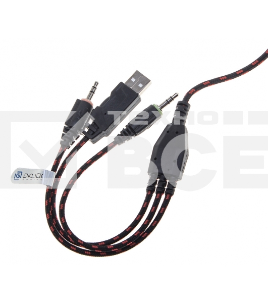 Наушники с микрофоном Oklick HS-L500G черный 2.2м мониторы оголовье