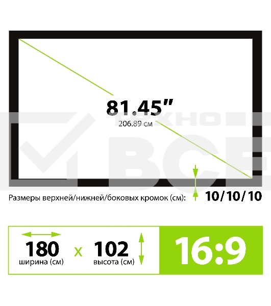 Экран на раме Cactus 102x180см FrameExpert CS-PSFRE-180X102 16:9 настенный натяжной
