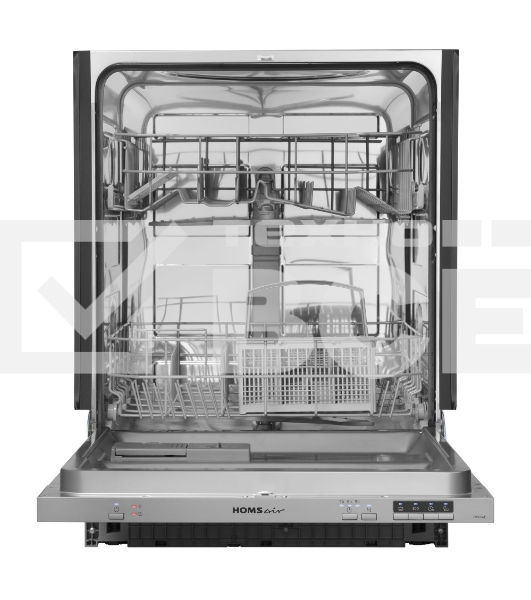 Встраиваемая посудомоечная машина HOMSair DW64E, серебристый, 59.8 см, 12 компл., 49 дБ, класс A++