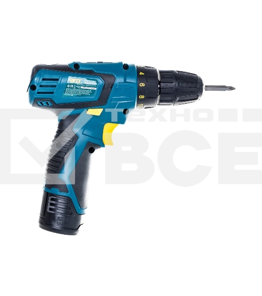 Дрель-Шуруповерт Fit 80179, Аккумуляторная, 12В