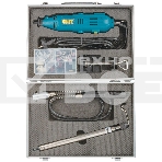 Мини-дрель FIT 80592 135 Вт; 10000-32000 об/мин; 2,4/3,2 мм; БС щеток; набор насадок ; алюмин. Кейс, фото4