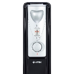 Масляный обогреватель Vitek VT-1717 черный, 1500Вт, 15м2, термостат, фото2