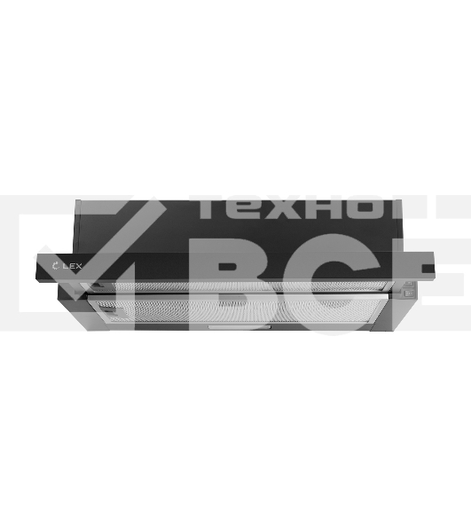Вытяжка кухонная встраиваемая LEX HIDE 500 черный, управление кнопочное (1 мотор)