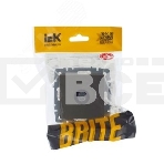 Розетка TV оконечная IEK Brite РТВ11-0-БрШ (BR-A10-O-K37) СП шампань, фото2