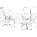 Кресло руководителя Бюрократ T-9922N Leather Venge Black черный, эко.кожа, крестовина пластик, фото2