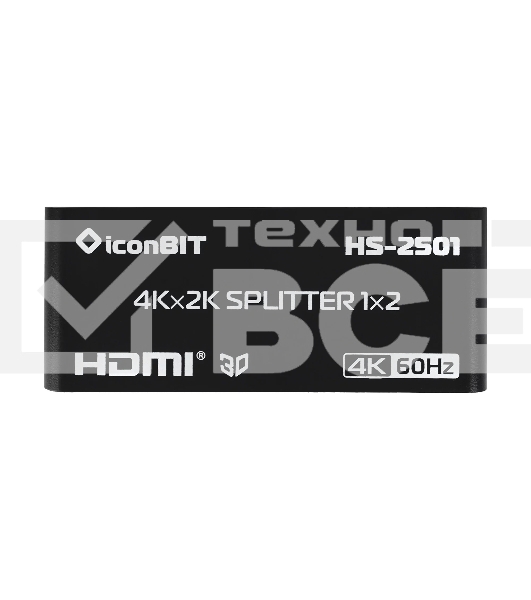 Усилитель-распределитель HDMI IconBIT HS-2501 1x2, поддержка 4К60