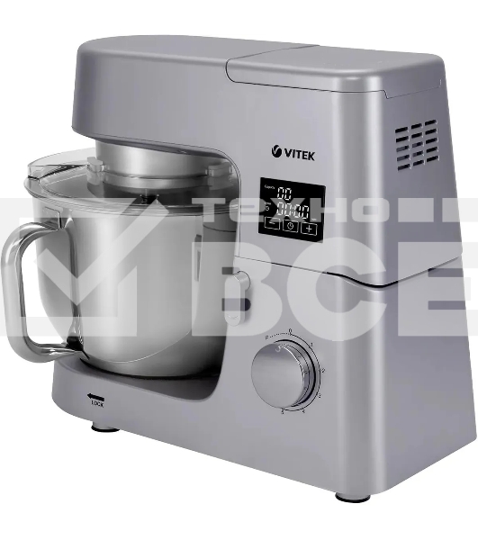 Миксер планетарный Vitek VT-PM0550 2000Вт серебристый