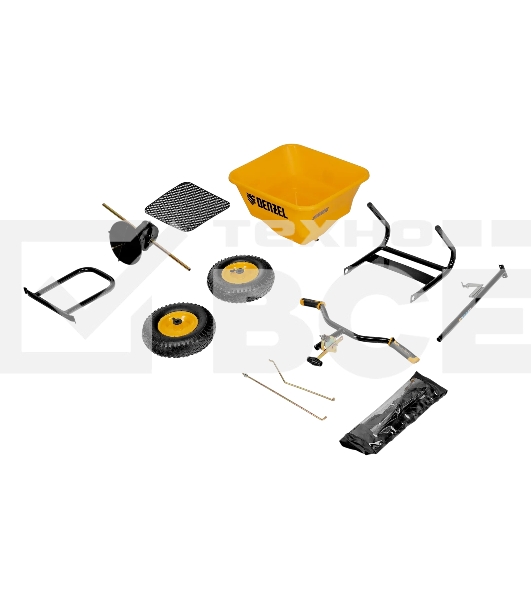 Механическая сеялка на колесах Denzel 45 л