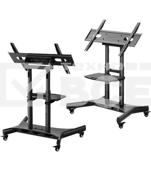 Стойка для телевизора с кронштейном ONKRON 50'-83', мобильная, черная TS1380