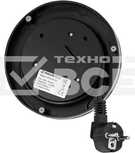 Чайник электрический Maunfeld MGK-612BK, 1.7л, стекло/металл