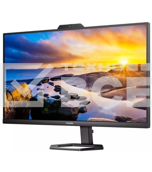 Монитор 27' Philips 27E1N50HE IPS 2560x1440, 75 Гц, 4 мс, 16:9, 300 кд/м², HDMI 1.4, DP 1.2, USB-C, USB Hub, 3.5 Jack, динамики (2×3 Вт), веб-камера, FreeSync, черный