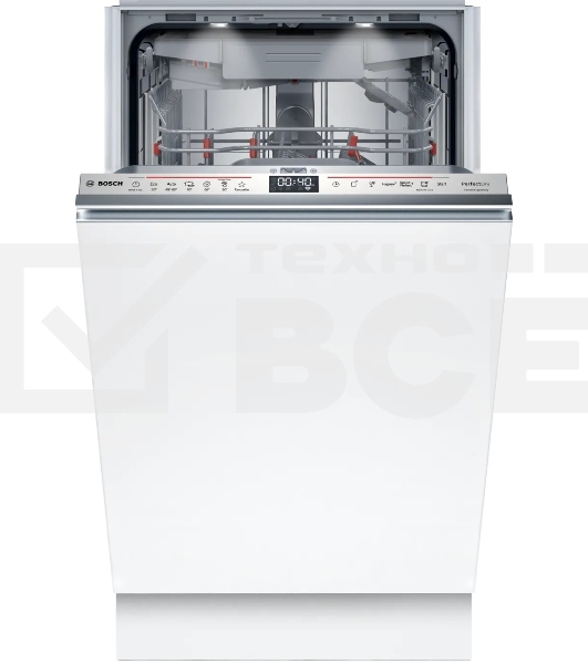 Встраиваемая посудомоечная машина Bosch SPV8ZMX06Q 45 см.с Zeolith,Time Light, SilencePlus; Класс A-А-A; уровень шума 42 дБ; 6 прогр.:Eco 50 °C, Auto 45-65 °C, Intensive 70 °C, 5 спец.функций: Remote Start, Shine & Dry, Hygiene+,