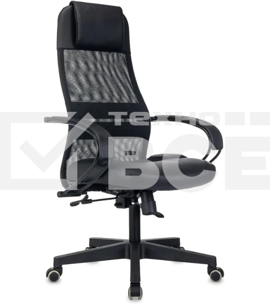 Кресло эргономичное Бюрократ CH-NOVA LUX черный сетка/ткань крестов. пластик