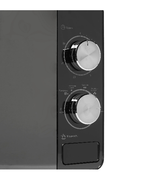 Микроволновая печь Tesler MM-2002 зеркальный/черный, 20 л, 700 Вт, переключатели - поворотный механизм