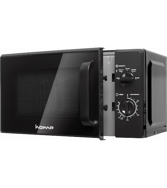 Микроволновая печь home HMM207DB черный, 20 л, 700 Вт, переключатели - поворотный механизм