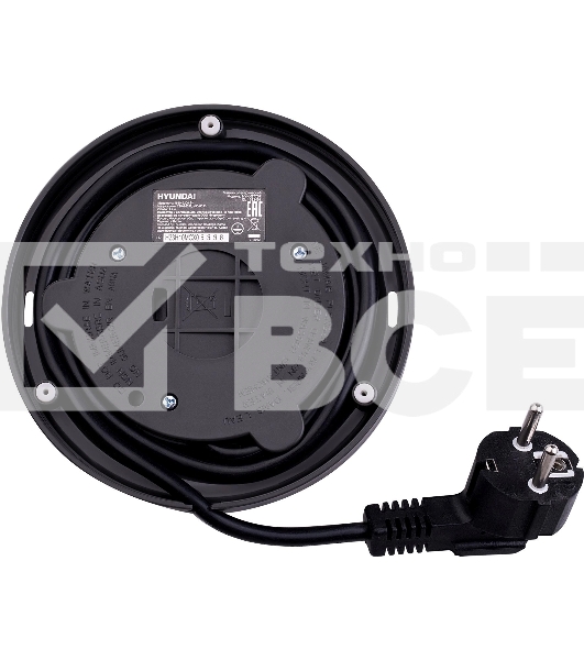 Чайник электрический Hyundai HYK-G7707 1.7л. 2200Вт графит корпус: стекло