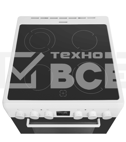 Плита электрическая Maunfeld MEC67CW08TD белый, конфорок 4 шт, духовка 59 л, 60 см x 85 см x 60 см