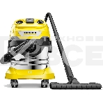 Строительный пылесос Karcher WD 4 P S V-20/5/22 желтый, 1000 Вт, уборка сухая/сбор воды/выдув, пылесборник мешок/контейнер, 20 л, фото6