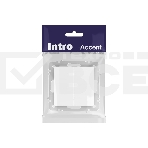 Выключатель Intro Accent 6-104-01М двойн. 10А-250В IP20 СУ AL/CU белый матовый Б0063456, фото2