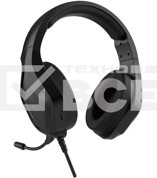 Наушники с микрофоном Oklick HS-L600G черный 2.2м мониторные USB оголовье (1939588)