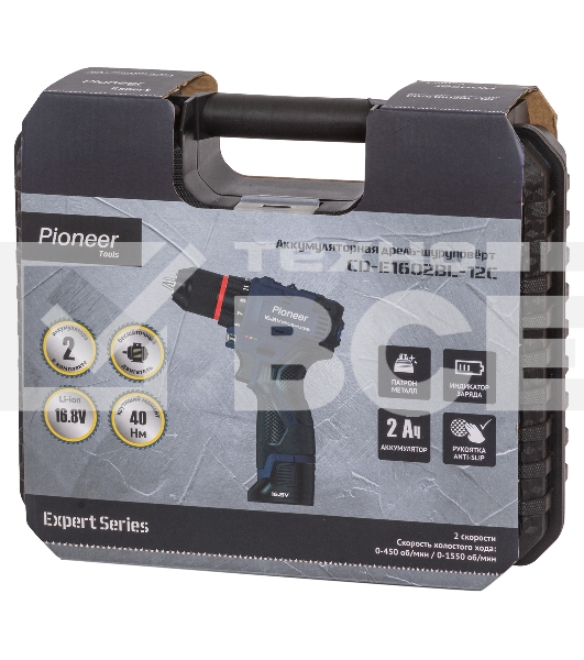 Дрель-шуруповерт аккумуляторная Pioneer CD-E1602BL-12C