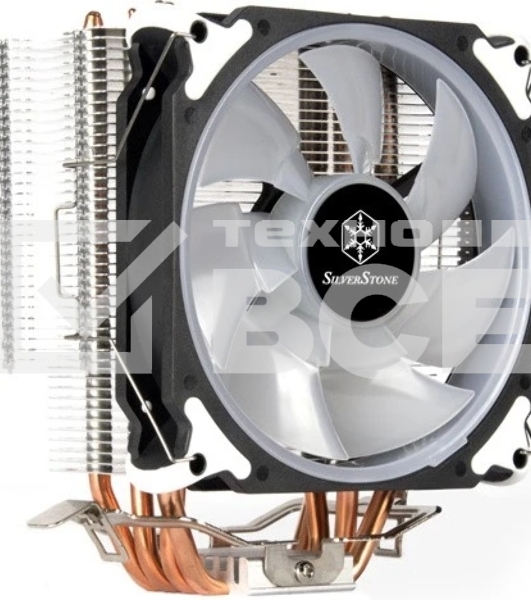 Кулер универсальный Silverstone SST-AR12-RGb Argon CPU Cooler 4 Direct Contact Heatpipe, 120мм PWM RGb Fan, RTL