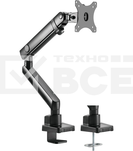 Кронштейн для мониторов Ultramounts UM709 черный 17'-32' макс.8кг крепление к столешнице поворот и наклон