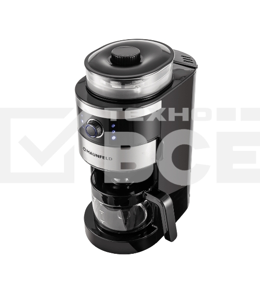 Кофеварка капельная Maunfeld MF-731BK черный, исп. кофе - зерновой/молотый, 0.83 л, 820 Вт.