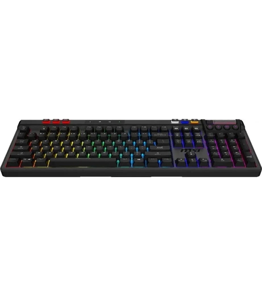 Клавиатура MSI STRIKE Pro W Silent механическая серый/черный USB Multimedia for gamer LED (подставка для запястий) (S11-43RU210-CLA)