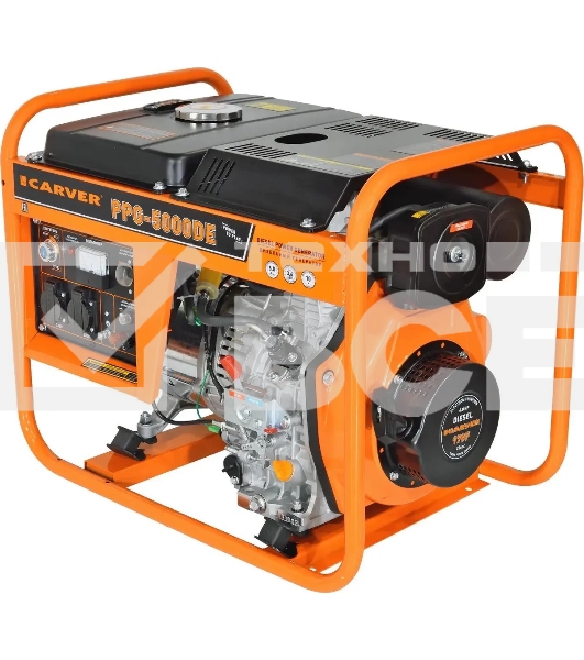 Электрогенератор бензиновый Carver PPG - 5000DE, 3.6 кВт, 101 дБ, 75 кг