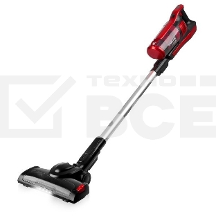 Пылесос вертикальный BRAYER BR4260 красный, питание от аккумулятора, 120 Вт, уборка сухая, пылесборник 0.6 л, работа от АКБ max 40 мин