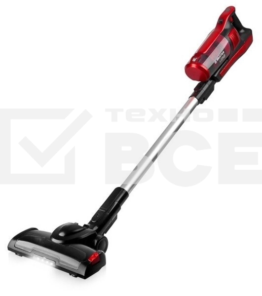 Пылесос вертикальный BRAYER BR4260 красный, питание от аккумулятора, 120 Вт, уборка сухая, пылесборник 0.6 л, работа от АКБ max 40 мин