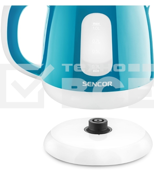 Чайник электрический Sencor SWK 1017TQ 1 л, 1100 Вт, голубой