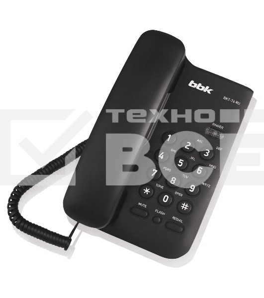 Телефон проводной BBK BKT-74 RU черный