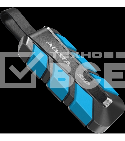 Внешний SSD ADATA SC740, 500 Gb, USB 3.2 Gen 2 Type-C, R/W 1050/1000, синий