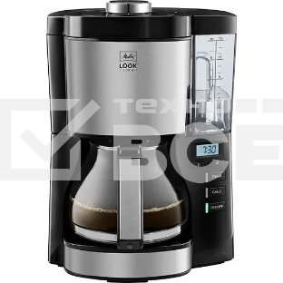 Кофеварка капельная Melitta Look V Therm Timer Black Filter черный/нержавеющая сталь, исп. кофе - молотый, 1.25 л, 1000 Вт