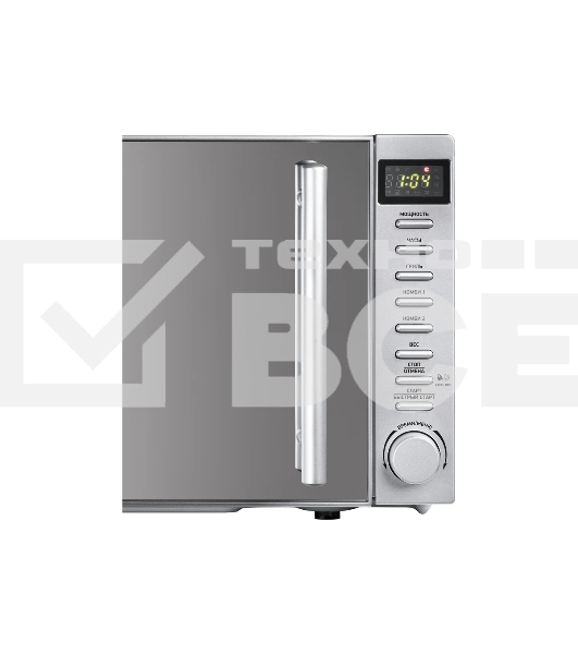 Микроволновая печь BBK 20MWG-733T/BS-M серебристый, 20 л, 700 Вт, поворотный тактовый механизм, кнопки