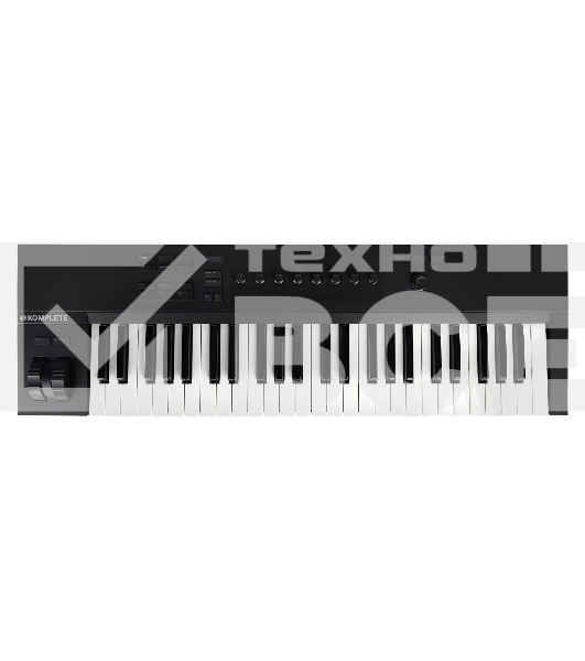 Клавиатура MIDI [25237] Native Instruments [KOMPLETE KONTROL A49] 49 клавиш, полувзвешенная, 8 ручек управления, колеса высоты тона и модуляции, 4-позиционный энкодер, OLED-дисплей, TRS-вход для педали, USB-порт