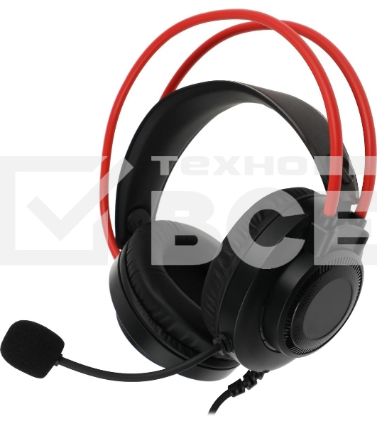 Наушники с микрофоном A4Tech Bloody G200S черный/красный 2м мониторные USB оголовье (G200S USB/ BLACK +RED)
