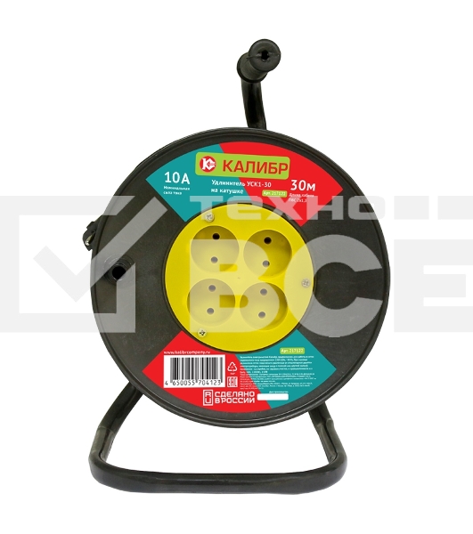 Удлинитель КАЛИБР на катушке УСК1-30 (2х1,5)