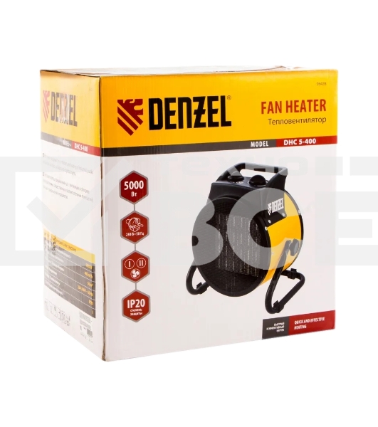 Тепловая пушка керамический нагреватель (тепловентилятор) Denzel DHC 5-400, 230В, 0,04/3/5 кВт