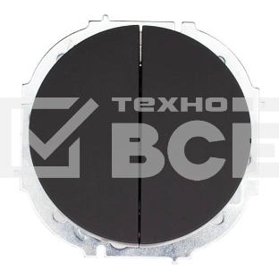 Выключатель 2-кл. СП OSEN 10А IP20 механизм черный бархат LEZARD 743-4288-101