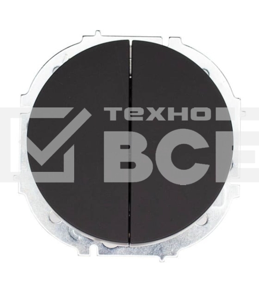 Выключатель 2-кл. СП OSEN 10А IP20 механизм черный бархат LEZARD 743-4288-101