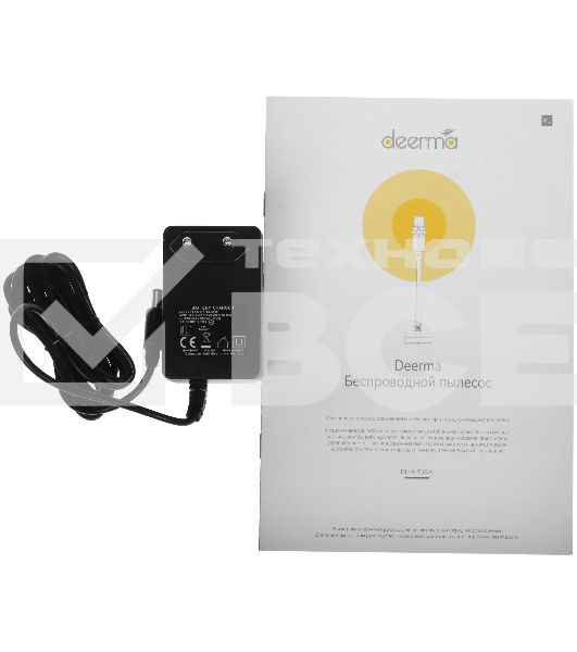 Пылесос вертикальный Deerma DEM-T50W серый/черный/красный, питание от аккумулятора, 420 Вт, уборка сухая, пылесборник 0.4 л