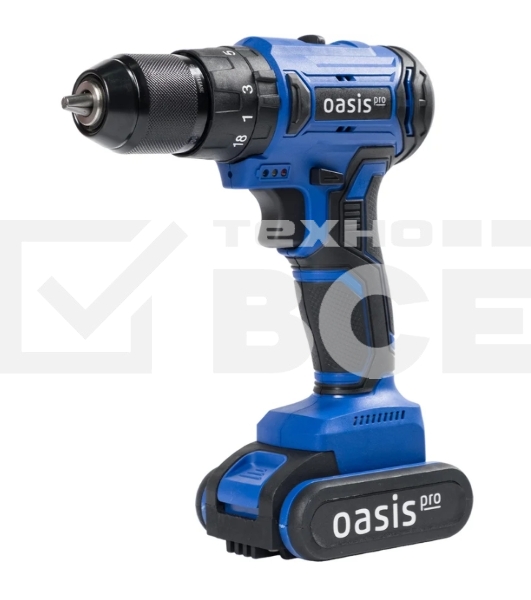 Дрель-шуруповерт Oasis ASU-12V Pro, 12 В, 2 Ач, 40 Нм, бесщеточный, ударный