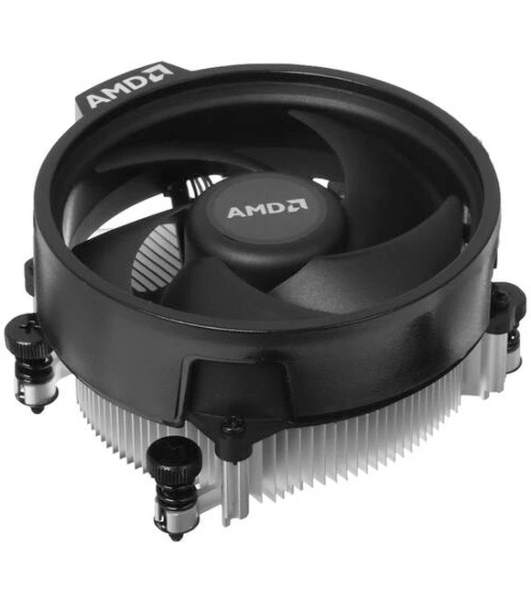 Кулер для процессора AMD Wraith Stealth OEM, 92 мм, алюминий, 550-2600 об/мин, 7-30 дБ, 4-pin PWM, 65 Вт, высота 55 мм, без подсветки