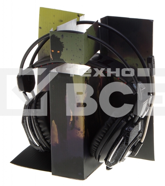 Наушники с микрофоном Oklick HS-L500G черный 2.2м мониторы оголовье