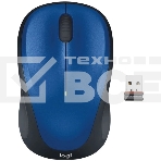 Мышь беспроводная Logitech M235 синий/черный, 1000 dpi, радиоканал, USB, кнопки - 3, фото 1